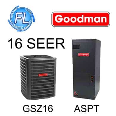 Goodman 3.0 Ton 16 SEER Heat Pump Split System GSZ160361B*/ASPT37C14A
